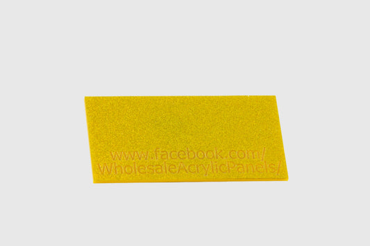 Gold Single Sided Glitter Acrylic Sheet