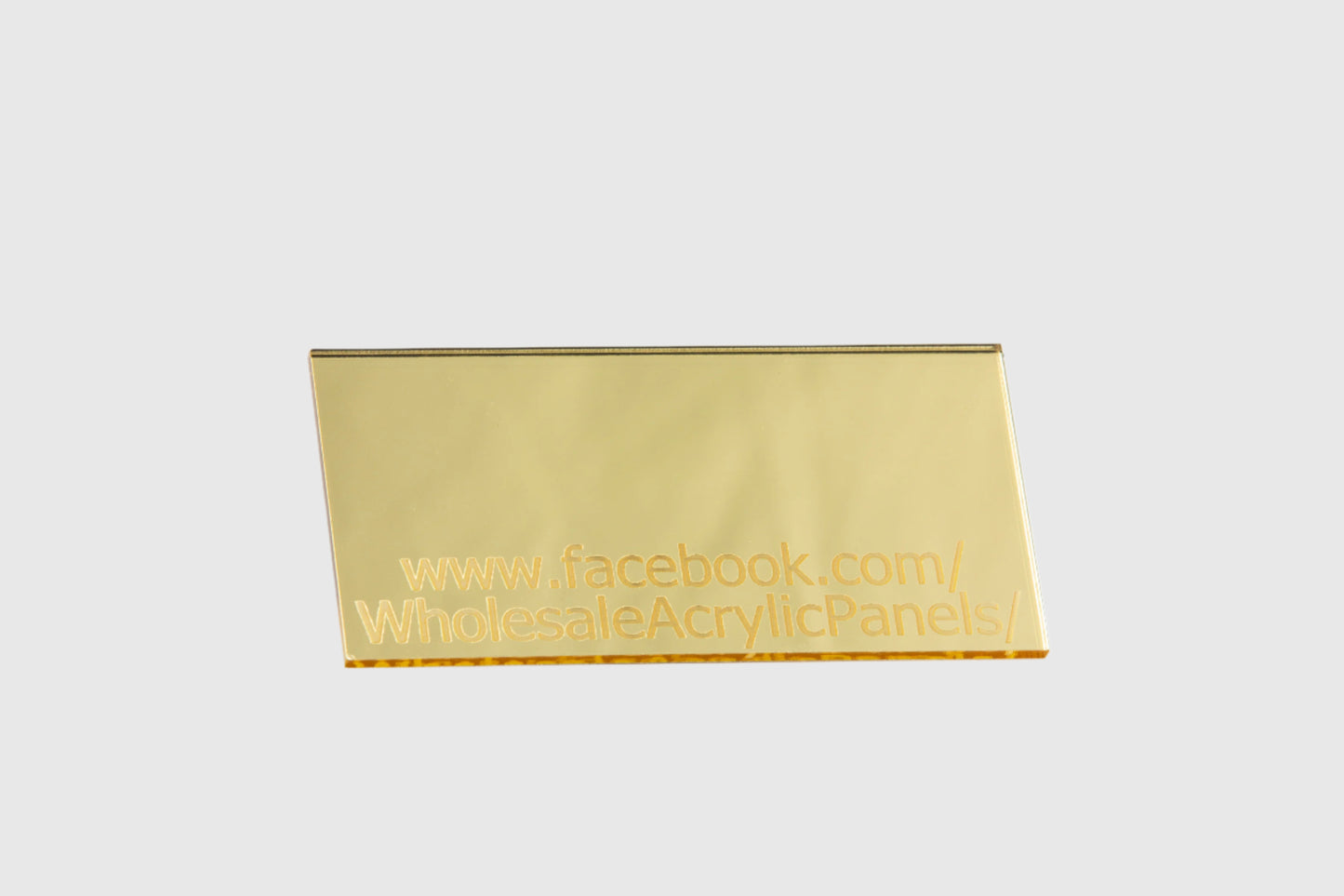 Champagne Mirror Acrylic Sheet     Full sheet: 2440mm x 1220mm x 3mm  Light Gold Mirror