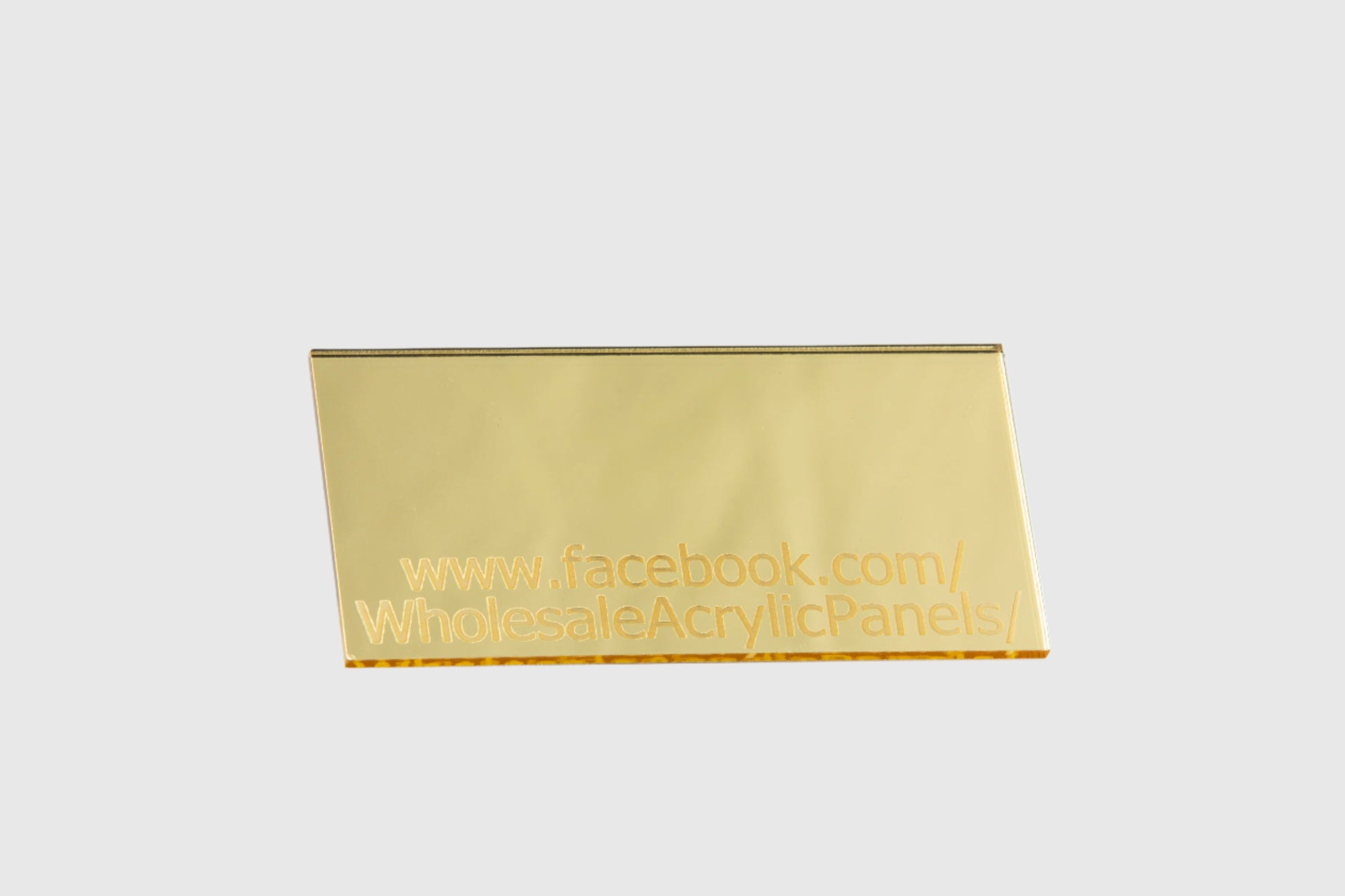 Champagne Mirror Acrylic Sheet     Full sheet: 2440mm x 1220mm x 3mm  Light Gold Mirror