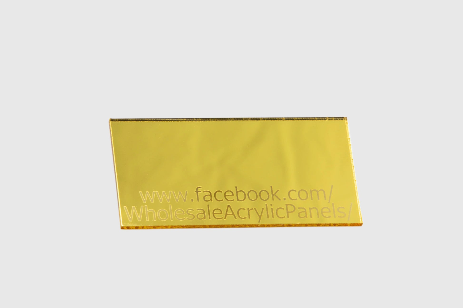 Gold Mirror Acrylic Sheet     Full sheet: 2440mm x 1220mm x 3mm